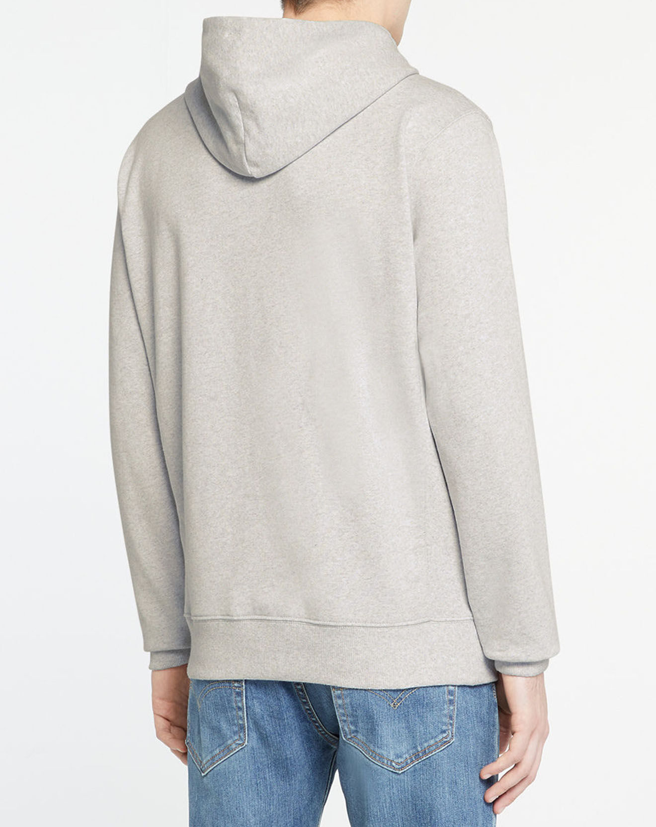 Tommy Jeans Sweat à capuche Linear Logo gris chiné