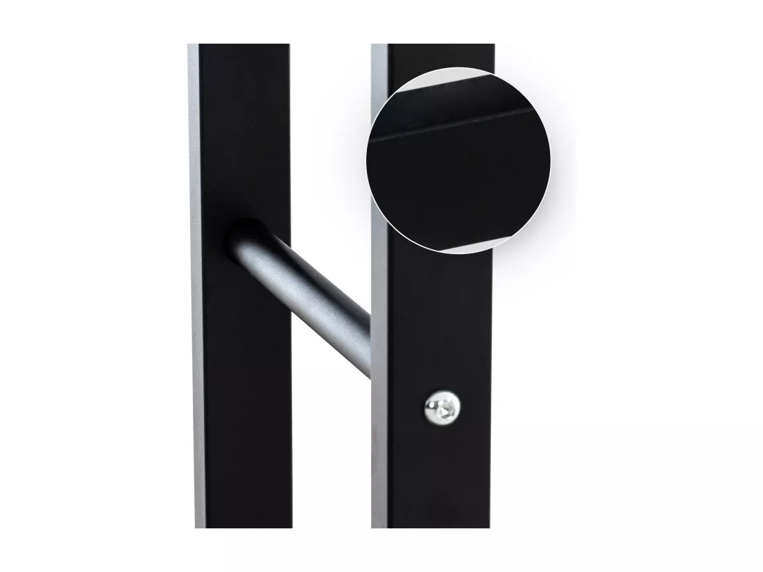 Etagère bois de cheminée - Métal - 25x150x175 cm - Noir - Keri