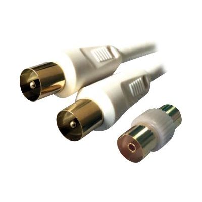 MCL Samar - câble d'antenne 90dB (M)/(M) 9,5 mm + adaptateur (F)/(F) - 2 m