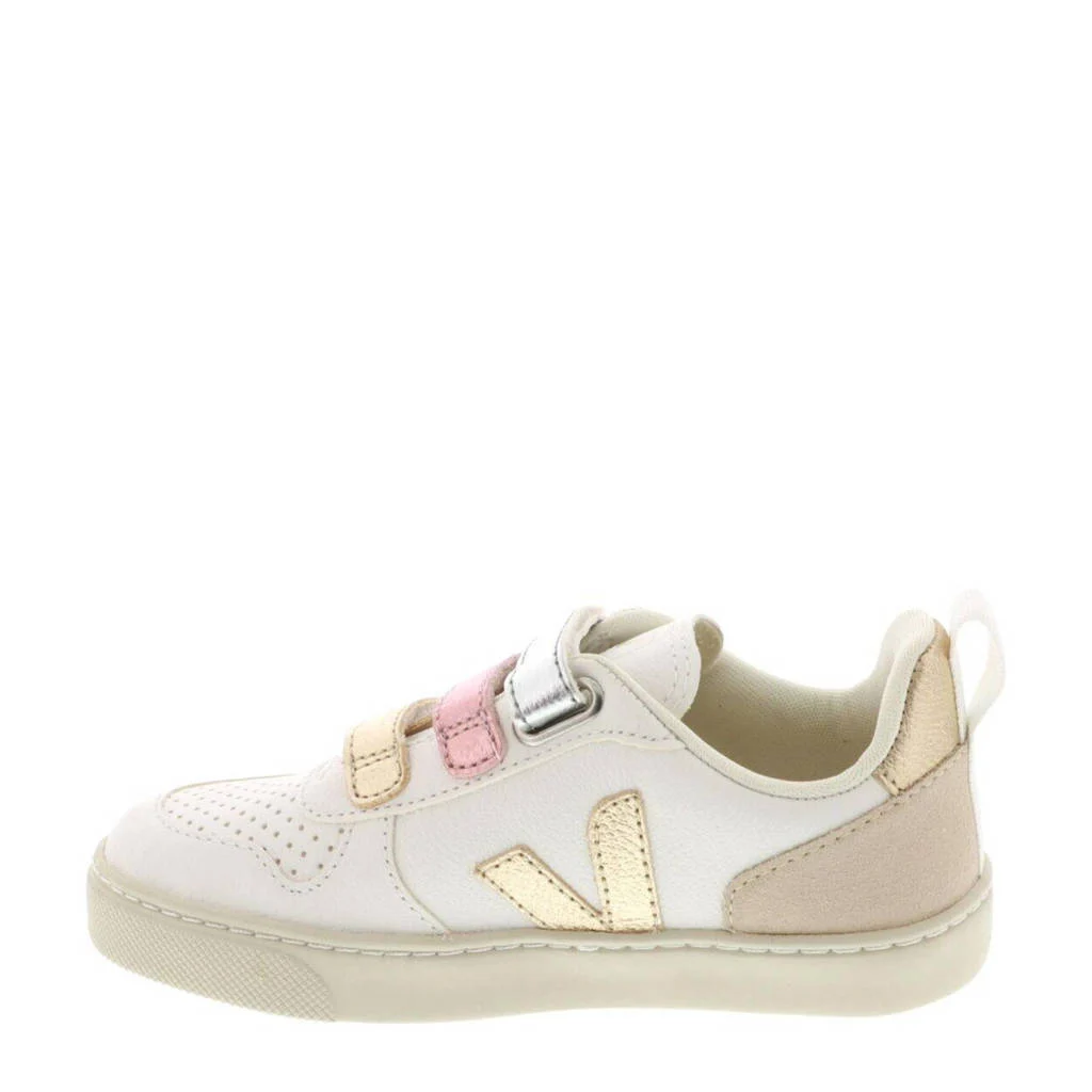 Veja leren sneakers wit/goud/roze