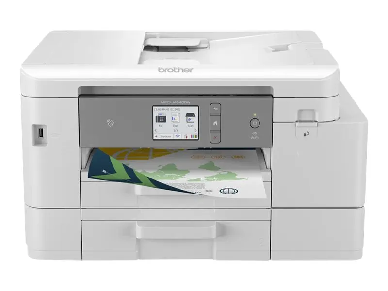 Brother MFC-J4540DW - Multifunktionsprinter - farve - blækprinter - A4 (210 x 297 mm) (original) - A4/Legal (medie) - op til 13 spm (kopiering) - op til 20 spm (udskriver) - 150 ark - 14.4 Kbps - USB 2.0, LAN, Wi-Fi(n), NFC