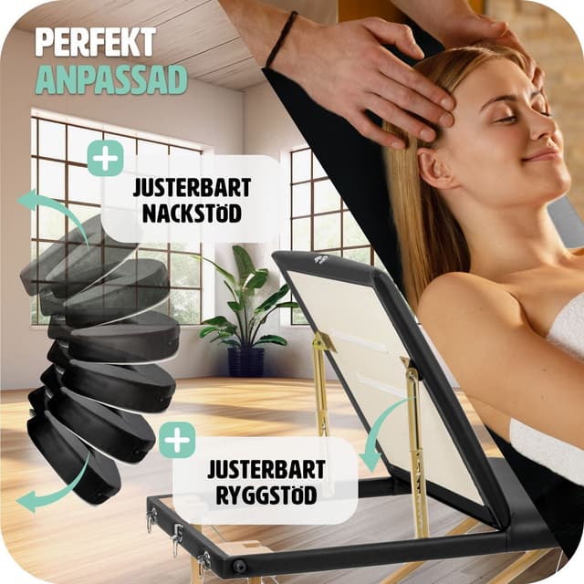 Massagebriks med 3 zoner, polstring + taske