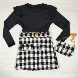 Blocked & Bagged dress - zwart