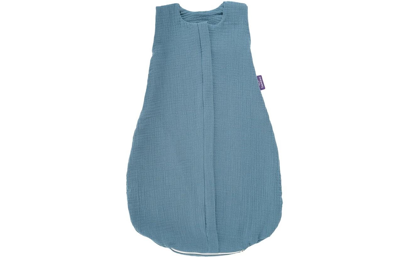 Baby-Sommerschlafsack jeansblauLeichter Sommerschlafsack aus Baumwollmusselin perfekt für warme Sommernächte