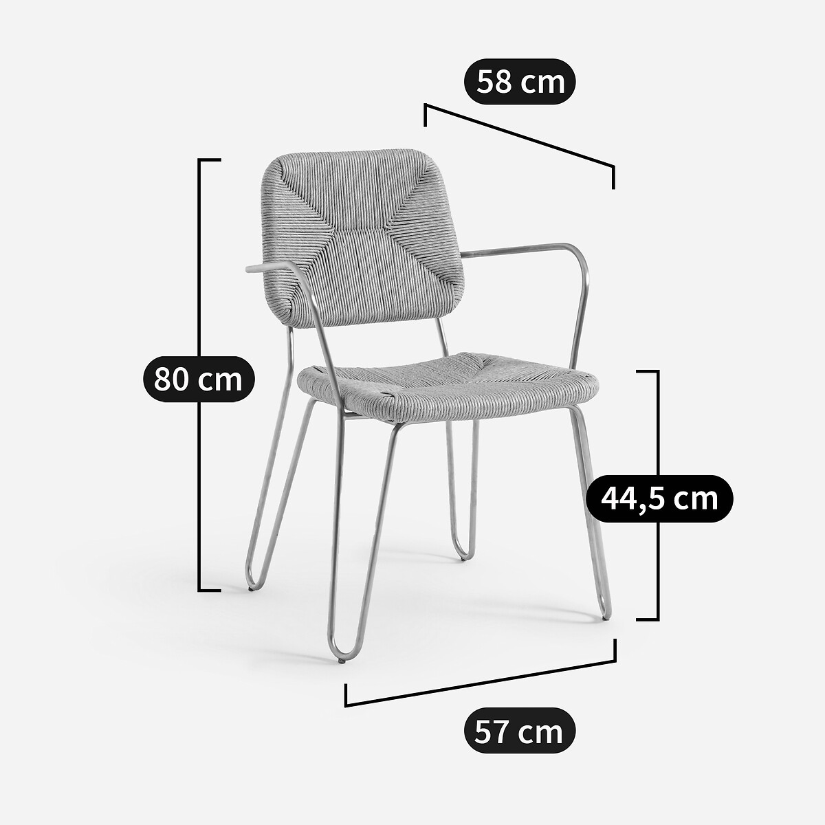 OTTO STUDIO PARA AM.PM<br>Pausa cadeira de mesa em fibra ecolene trançada