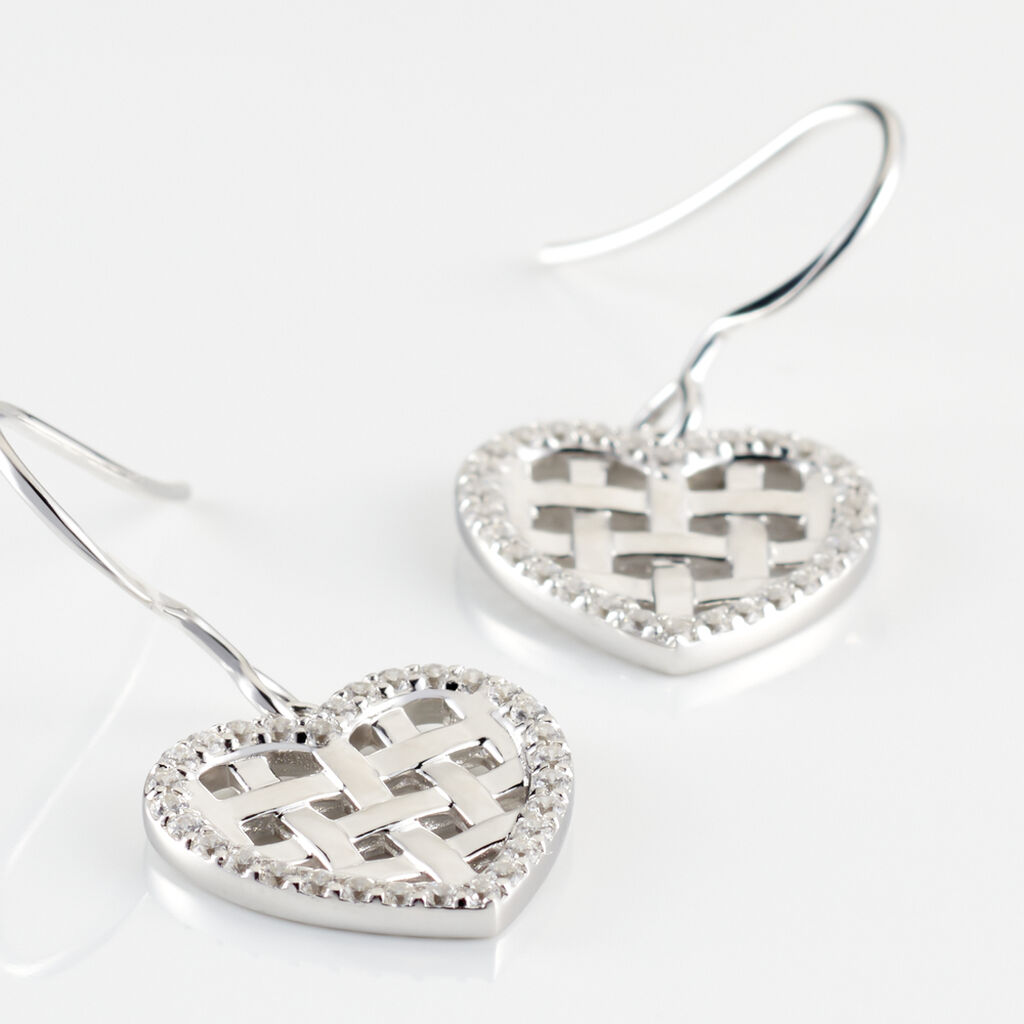 Boucles D'oreilles Pendantes Argent Helenius Oxyde De Zirconium