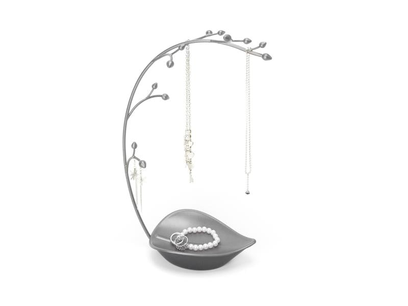 Umbra Schmuckhalter Orchid aus Metall, Grau Schmuckbaum in Grau