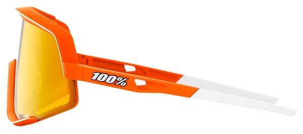 Lunettes 100% Glendale Orange / Miroir Rouge   Verres Transparent