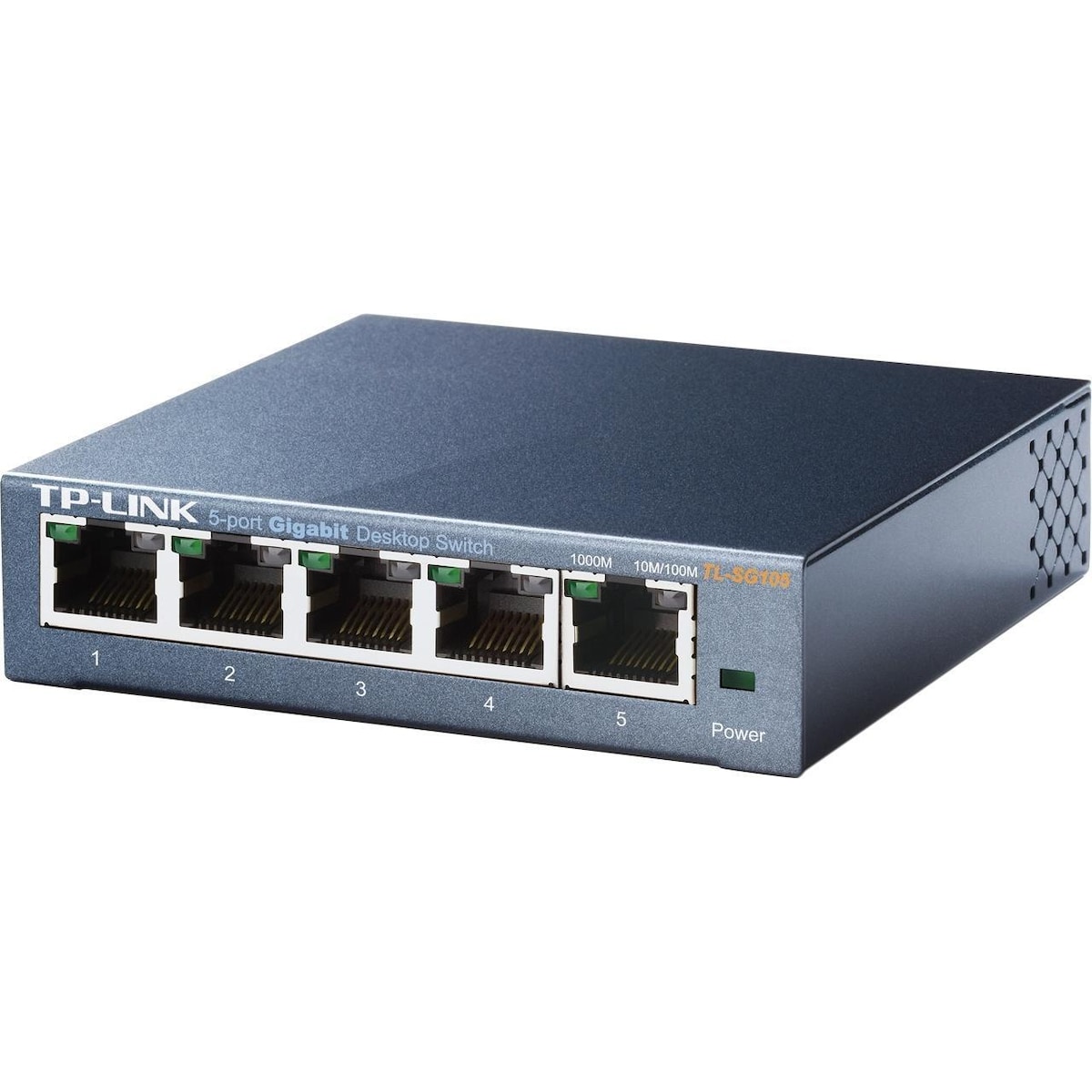 TP-LINK, nettverksswitch, 5-ports 10/100/1000Mbps, RJ45, metall
