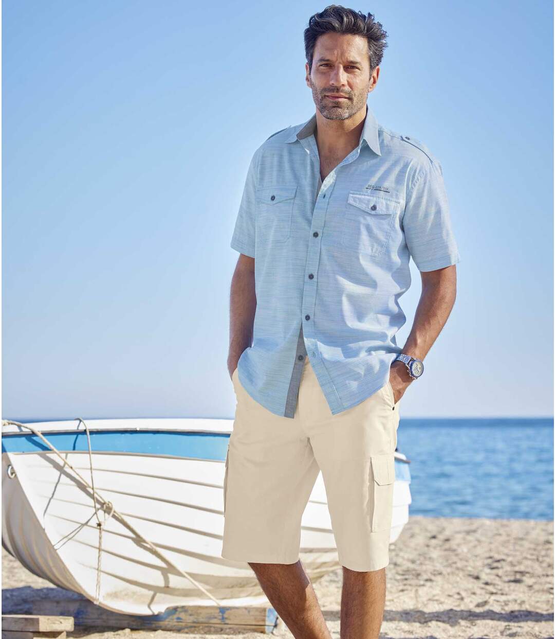 Bermuda Cargo en Toile Santorin