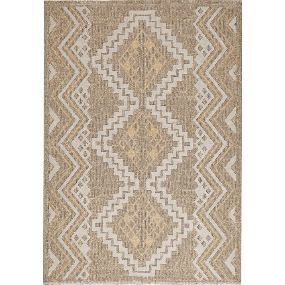 Tapis intérieur extérieur aspect jute jaune tulum 9054 290 x 200 cm