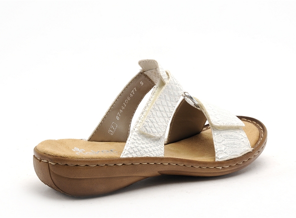 Rieker mules et sabots plats femme 608p9 blanc