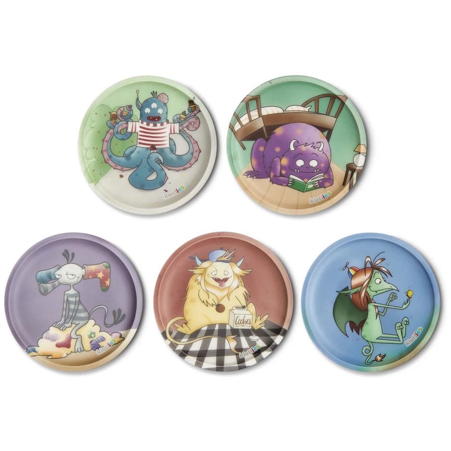 Ergobag Zubehör Klettie - Set 5 tlg. matt Monsterfreunde