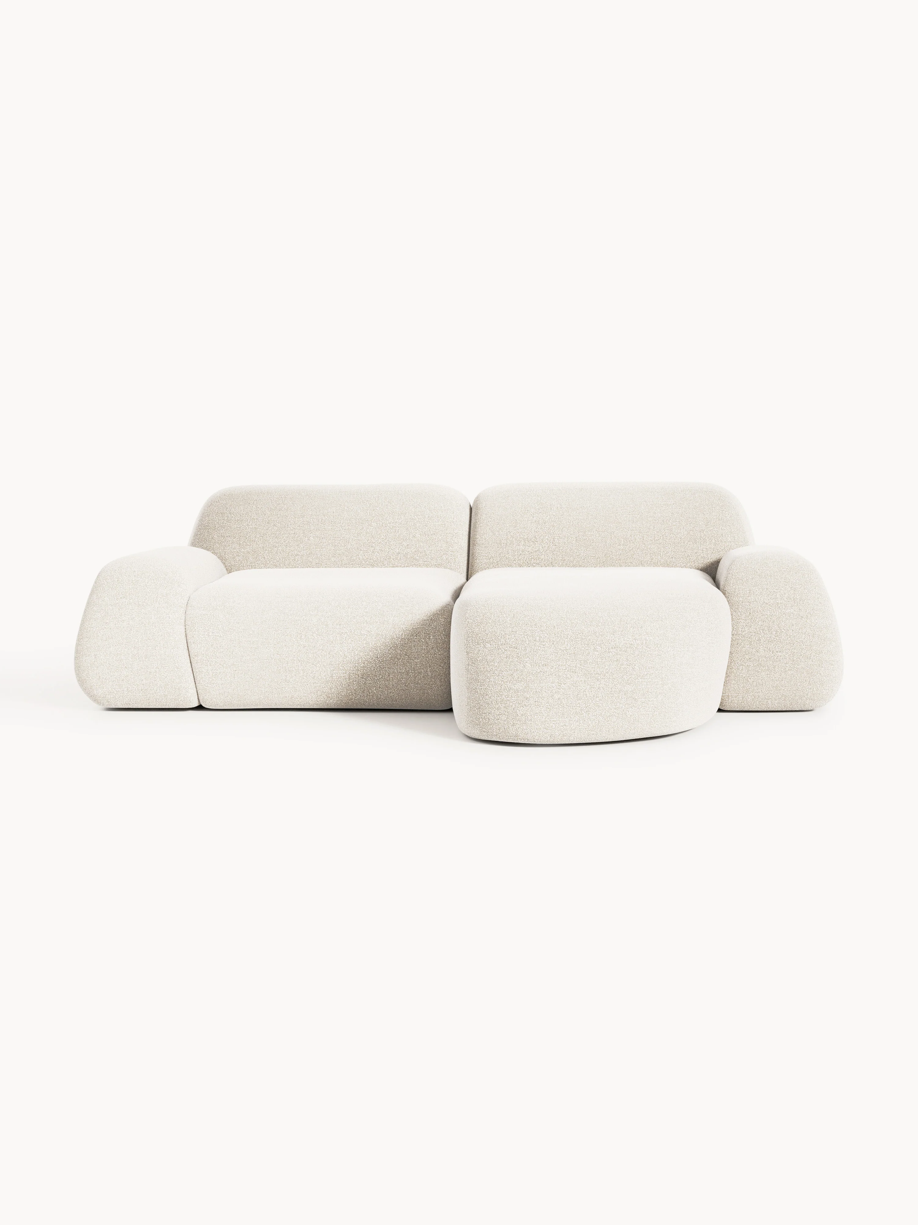 Modulaire bouclé hoekbank Wolke (3-zits)