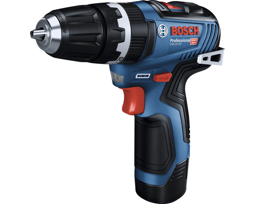 Bosch Professional GSB 12V-35 accu-slagboormachine inclusief 2 accu's (3,0 Ah), lader en L-BOXX