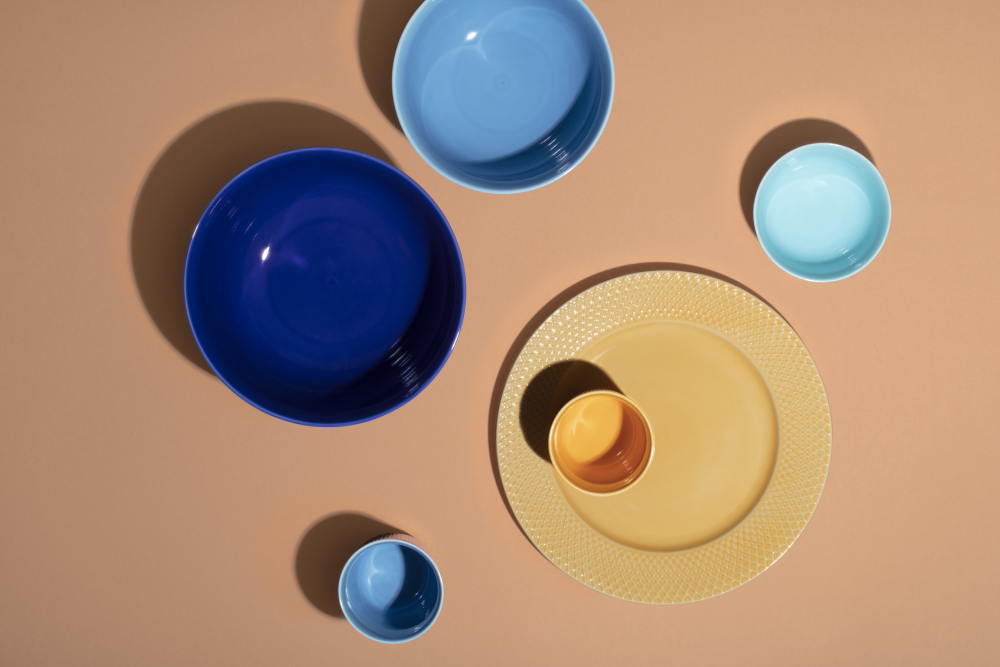 Lyngby Porcelæn  Rhombe Color middagstallerken, sand - Ø: 27 cm.