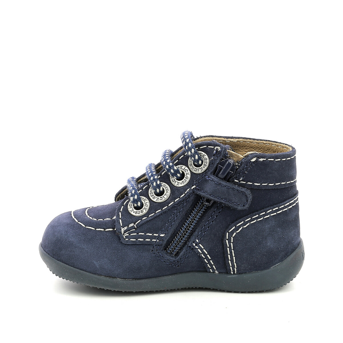 KICKERS<br>Botas de tornozelo de couro com zíper Bonzip-2