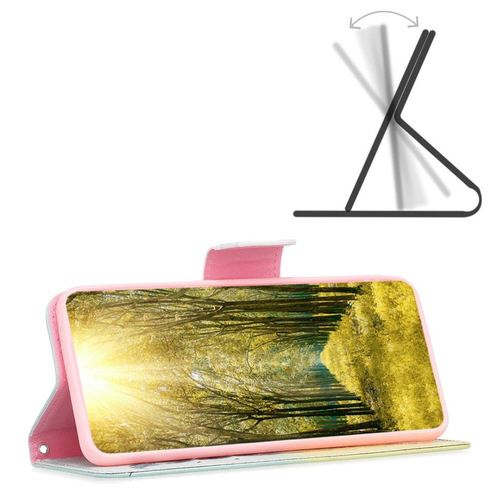 iPhone 14 Leder Tasche mit Kartenfächern - Schwalbenfedern