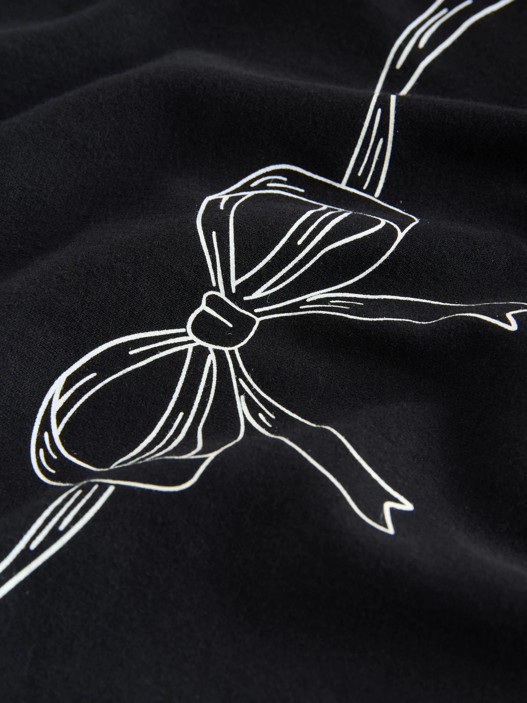 Zwart/wit - Graphic Long Sleeve Nightie