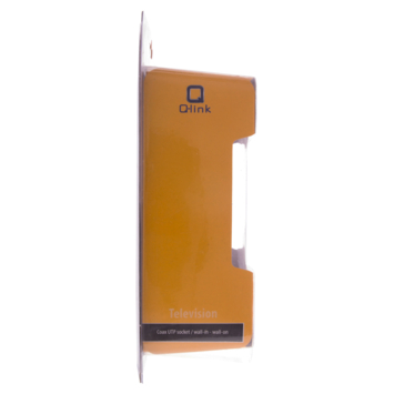 Q-Link coax contactdoos cat3 RTV/RJ45 inbouw/opbouw wit