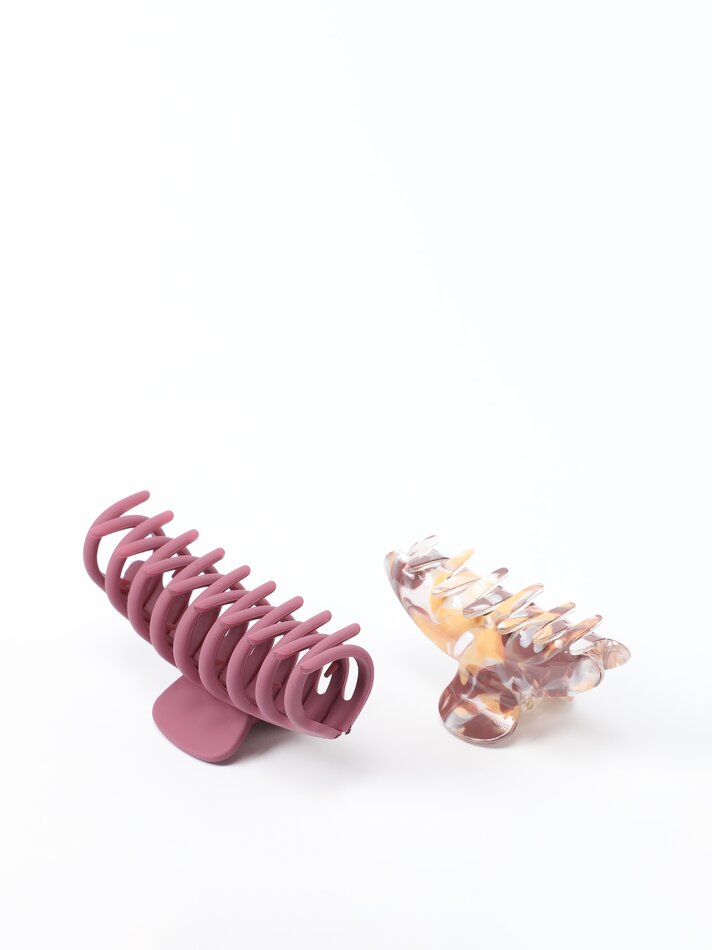 Conjunto de 2 pinças grandes - Lilás