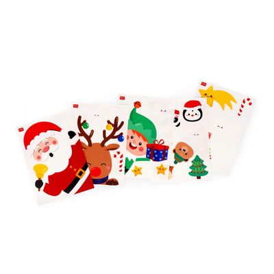 Set de 70 autocollants électrostatiques pour fenêtre santa claus