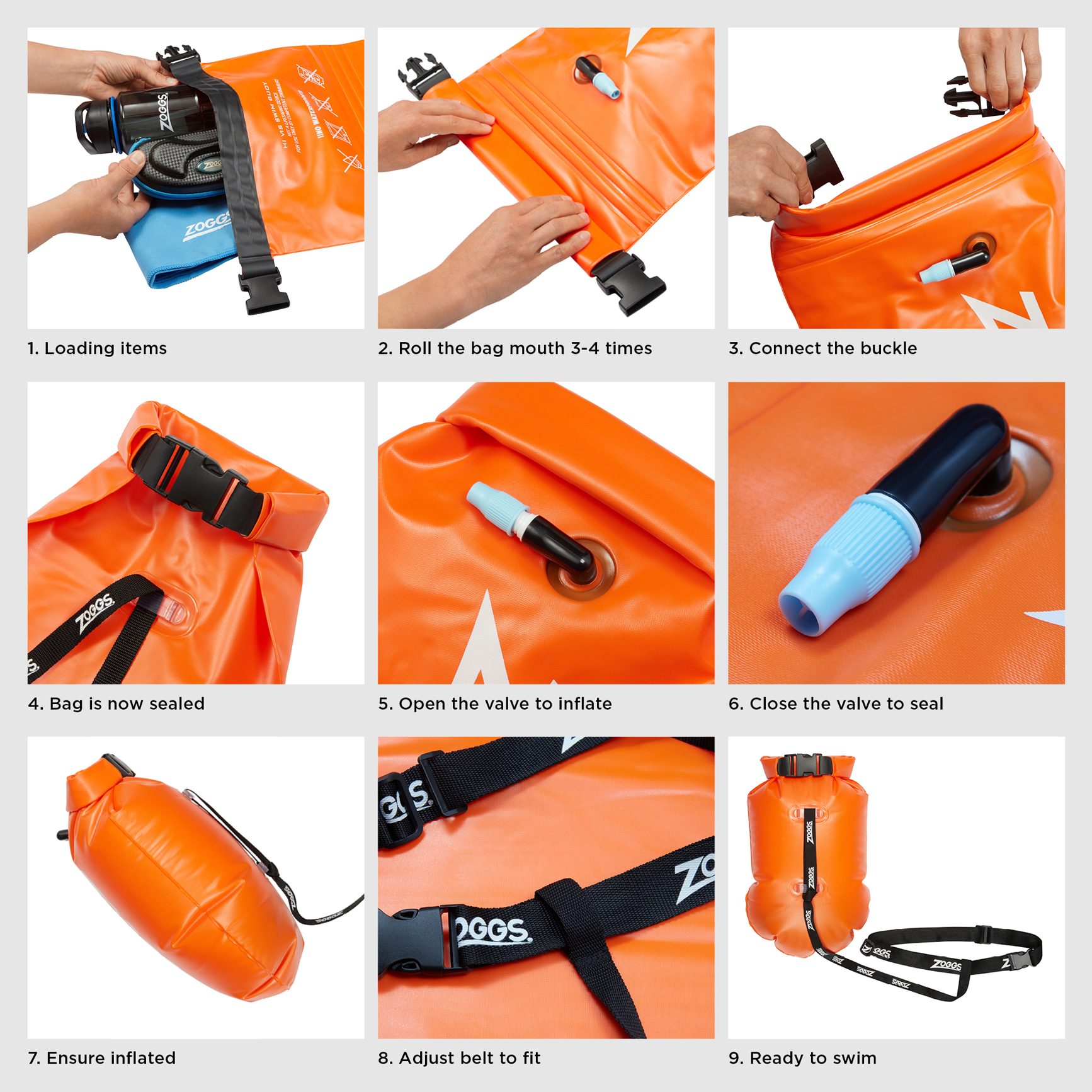 Zoggs Hi Viz Swim Boje orange