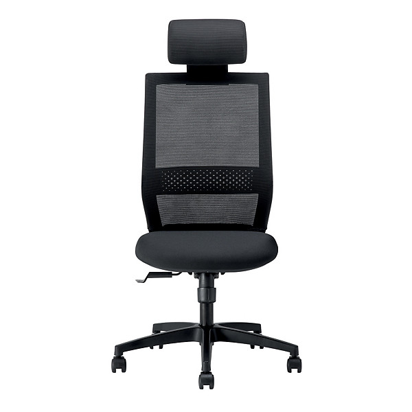 Fauteuil de bureau à roulettes Linea Fabbrica Like noir avec appui-tête