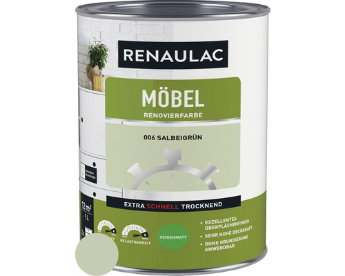RENAULAC Meubellak Houtlak Satijn Saliegroen 1 L