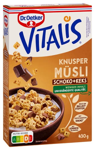 Vitalis Knuspermüsli Schoko+Keks