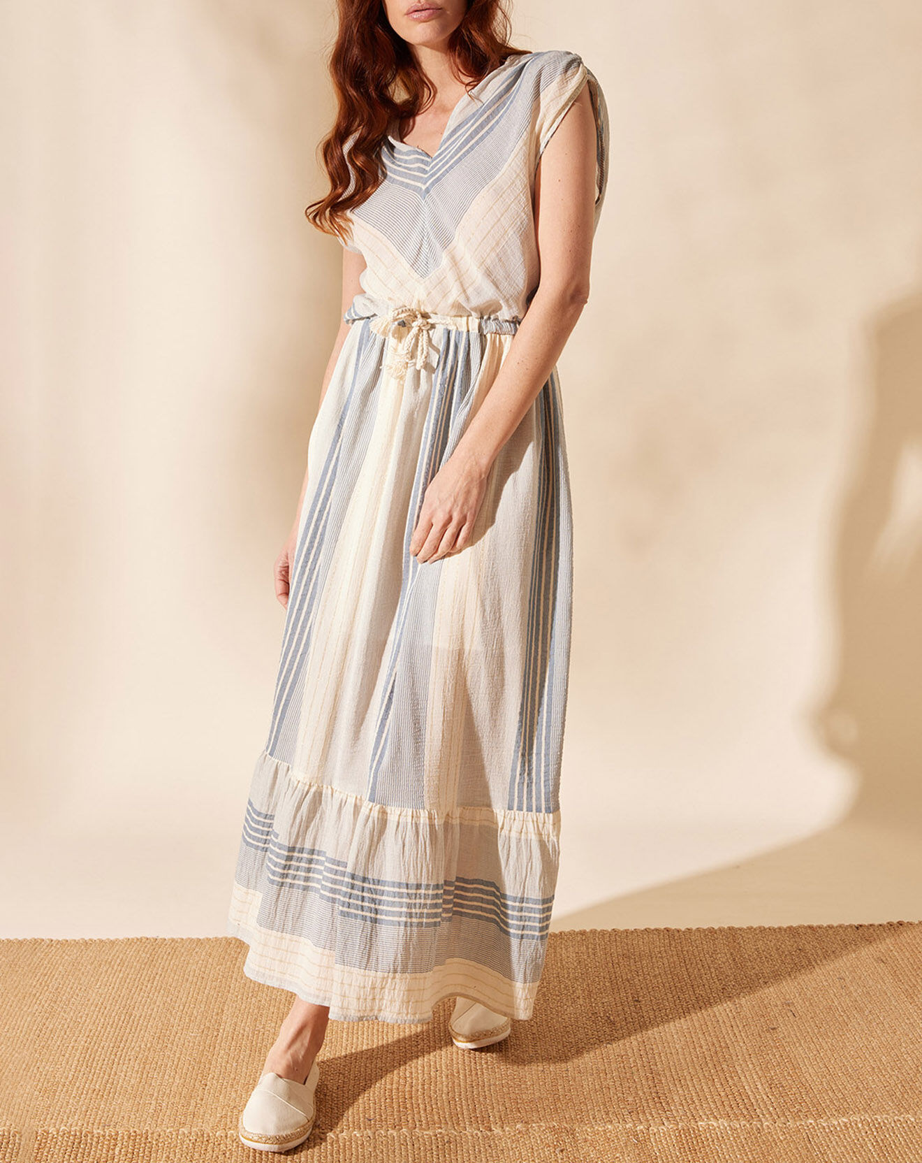 Louizon Robe en Gaze Jihane bleue