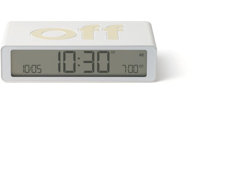 Lexon Digitalwecker Flip Classic Weiss LCD-Wecker