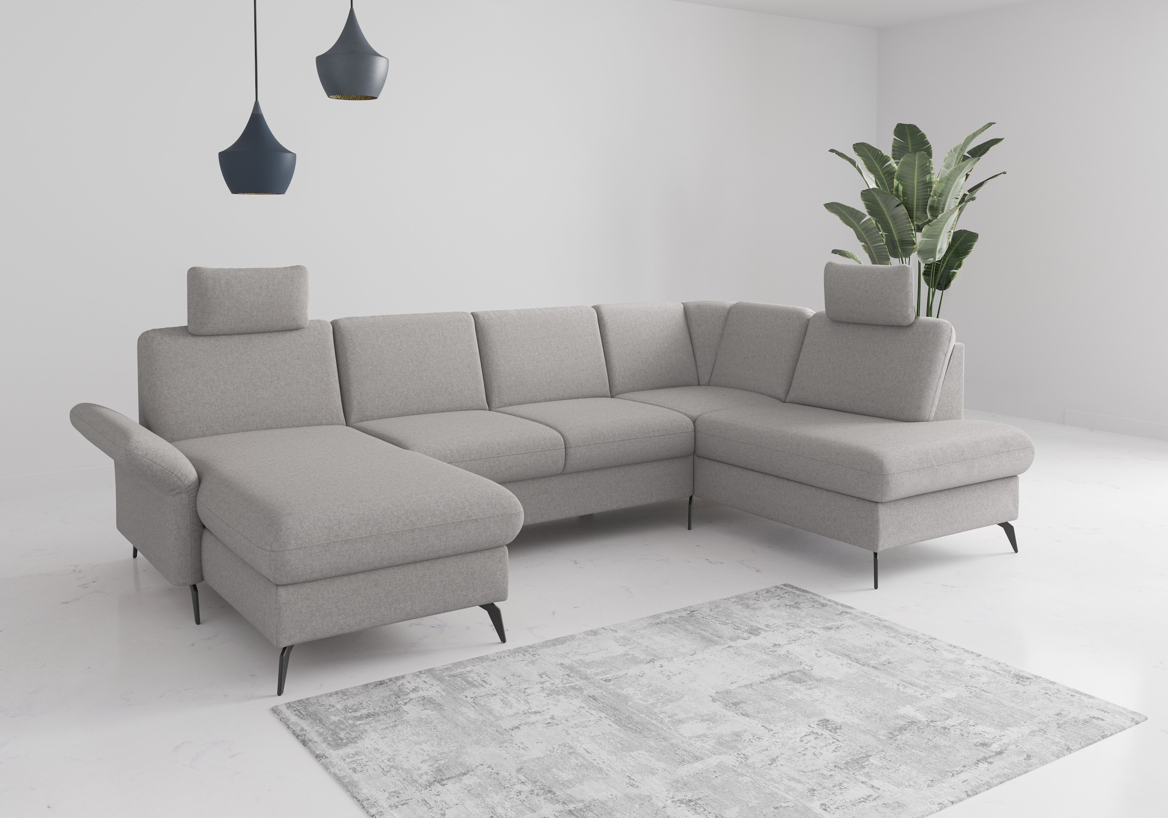 Home affaire Wohnlandschaft »Rochelle« wahlweise mit Bettfunktion, Bettkasten und Armteilverstellung