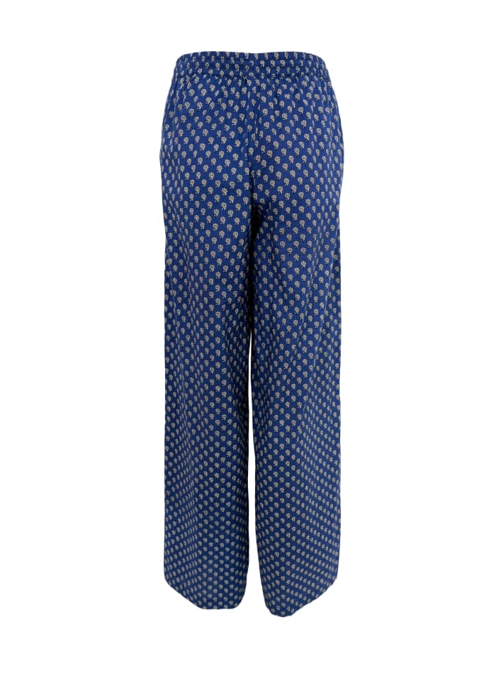 Black Colour Bcflora Pants blue floral