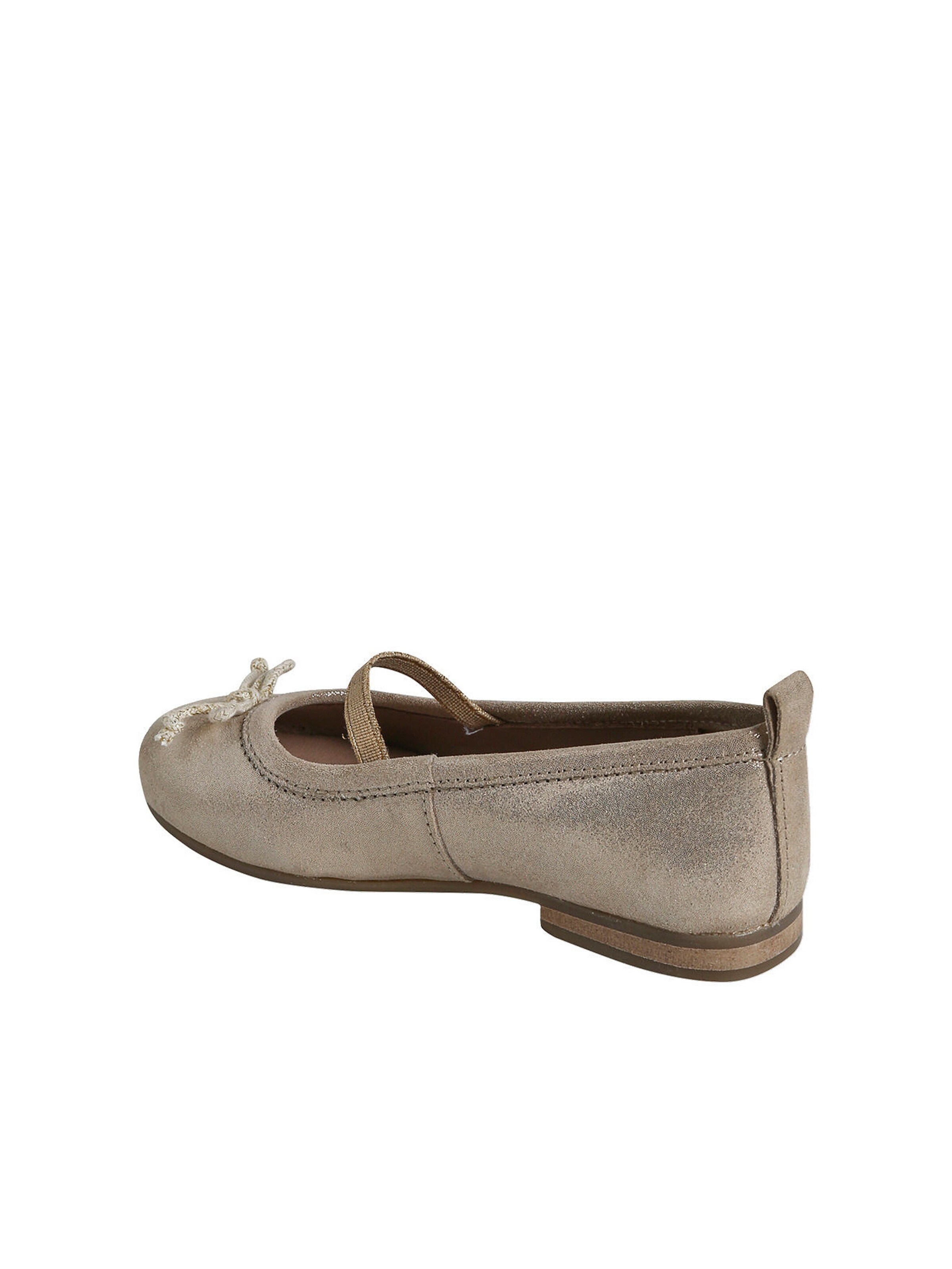 Vertbaudet Glänzende Mädchen Leder-Ballerinas gold