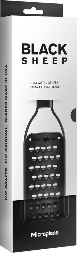 Microplane Black Sheep rivejern ekstra grov Sort