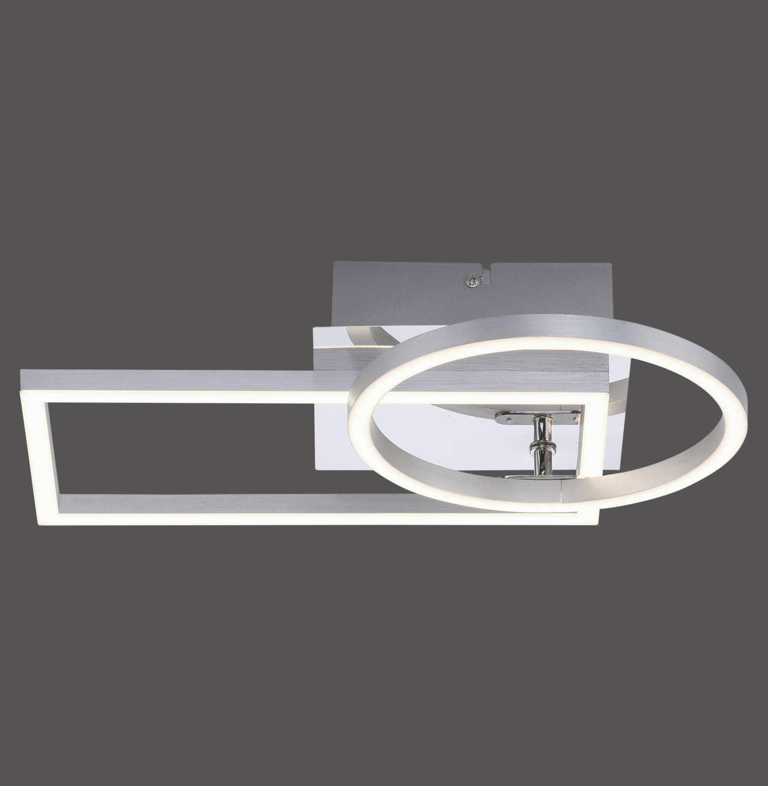LED-Deckenleuchte - stahlfarben - 37 cm