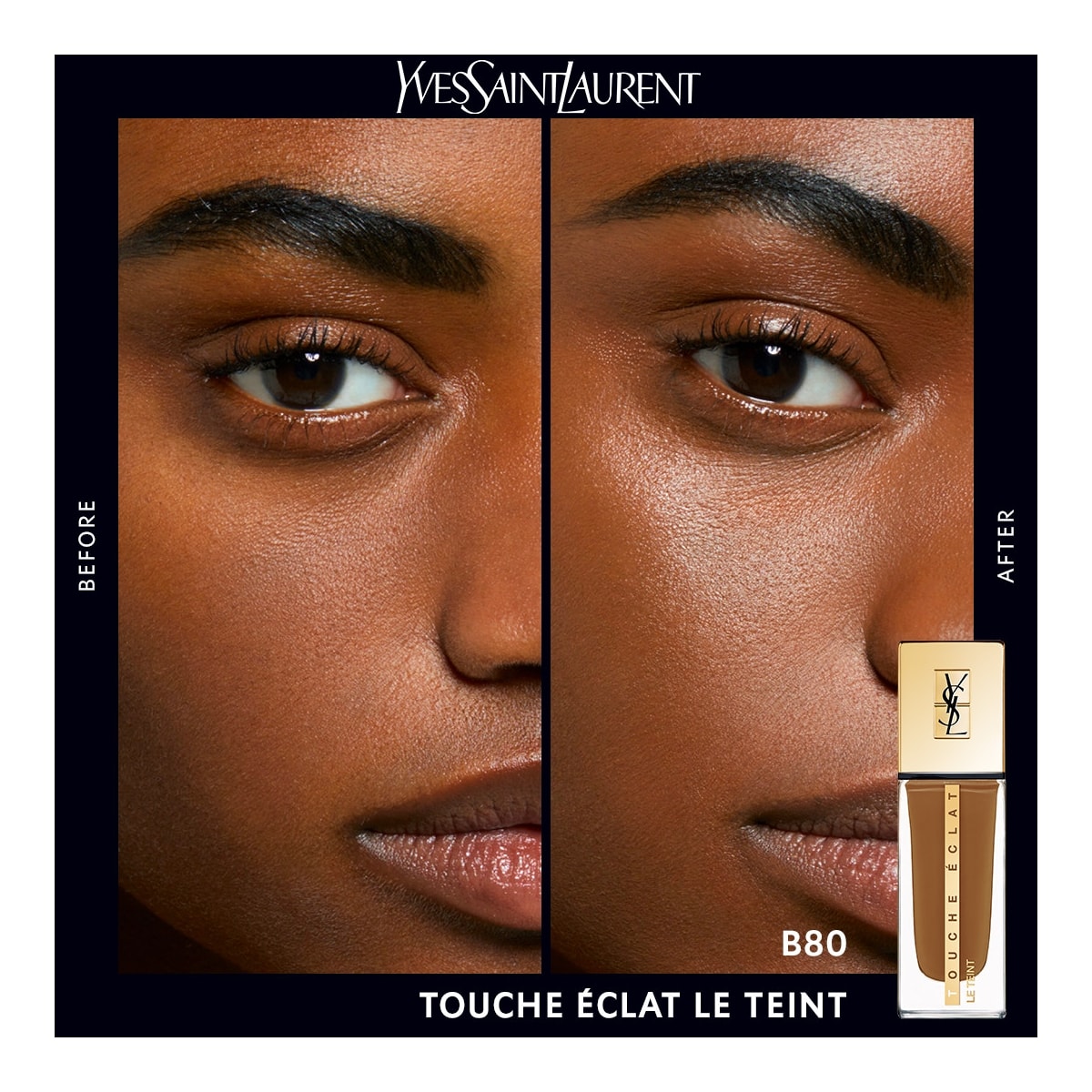 YVES SAINT LAURENT Touche Éclat Le Teint Fond de teint hydratant &  tenue 24H, naturel &  lumineux