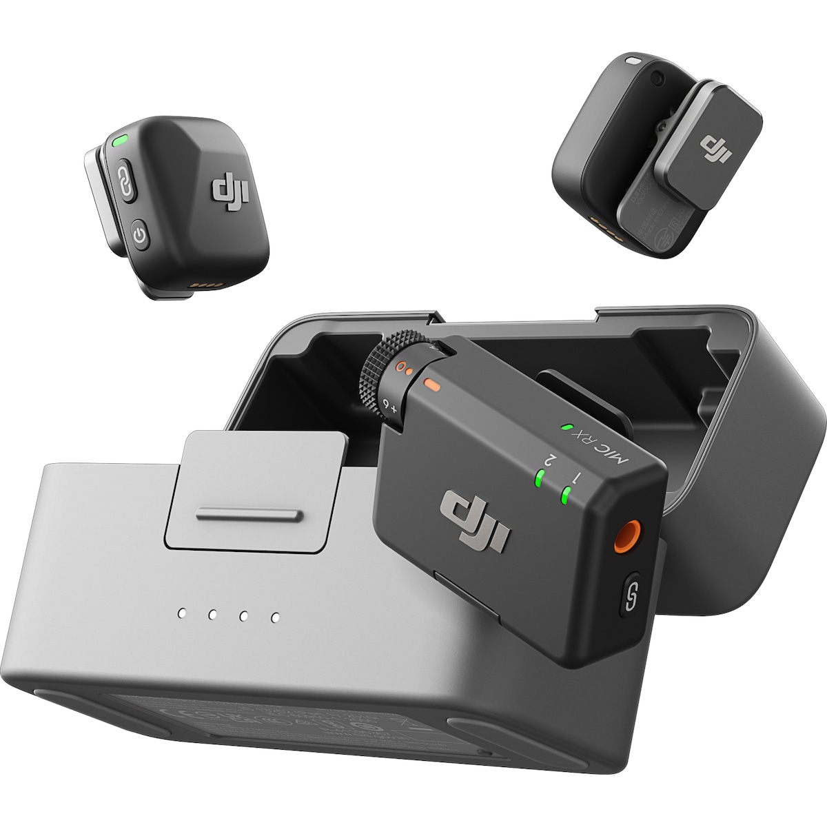 DJI Mic Mini lavaliermikrofon, mottaker og ladesett