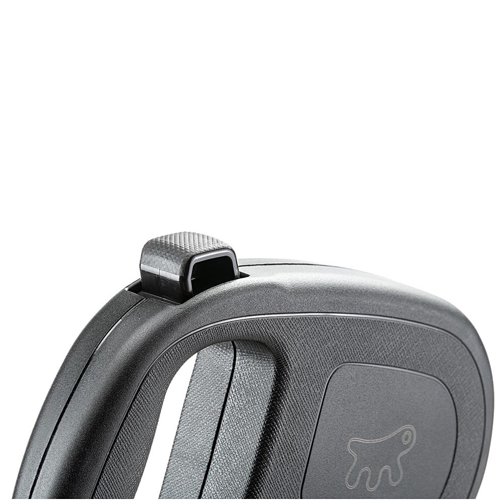 Laisse extensible pour grands chiens flippy one cord l , cordon rétractable 5 m, max 35 kg, noir