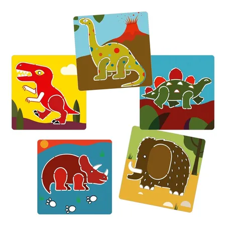 Djeco Schablonen: Dinosaurier