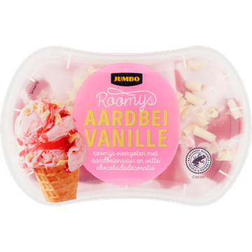 Jumbo Roomijs Aardbei Vanille 100 g
