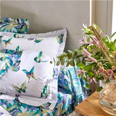Linge de lit motif papillons - BECQUET CRÉATION
