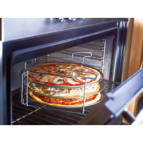 3 plaques à pizza avec support Baumalu