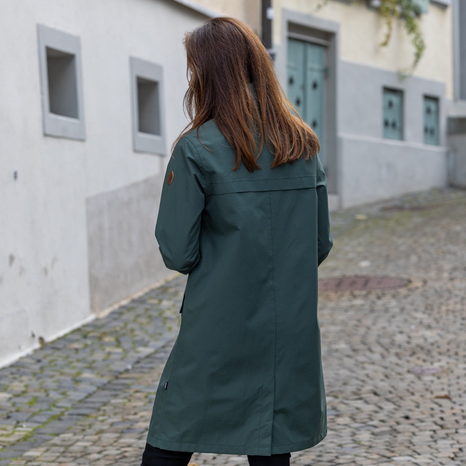 Frauen Regenmantel Isla darkest spruce