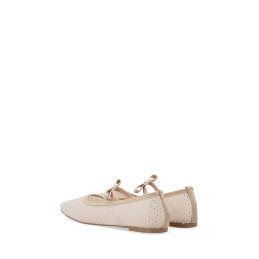 Bianco Fall Rhinestone Bow Ballerinasko, Nude, 40