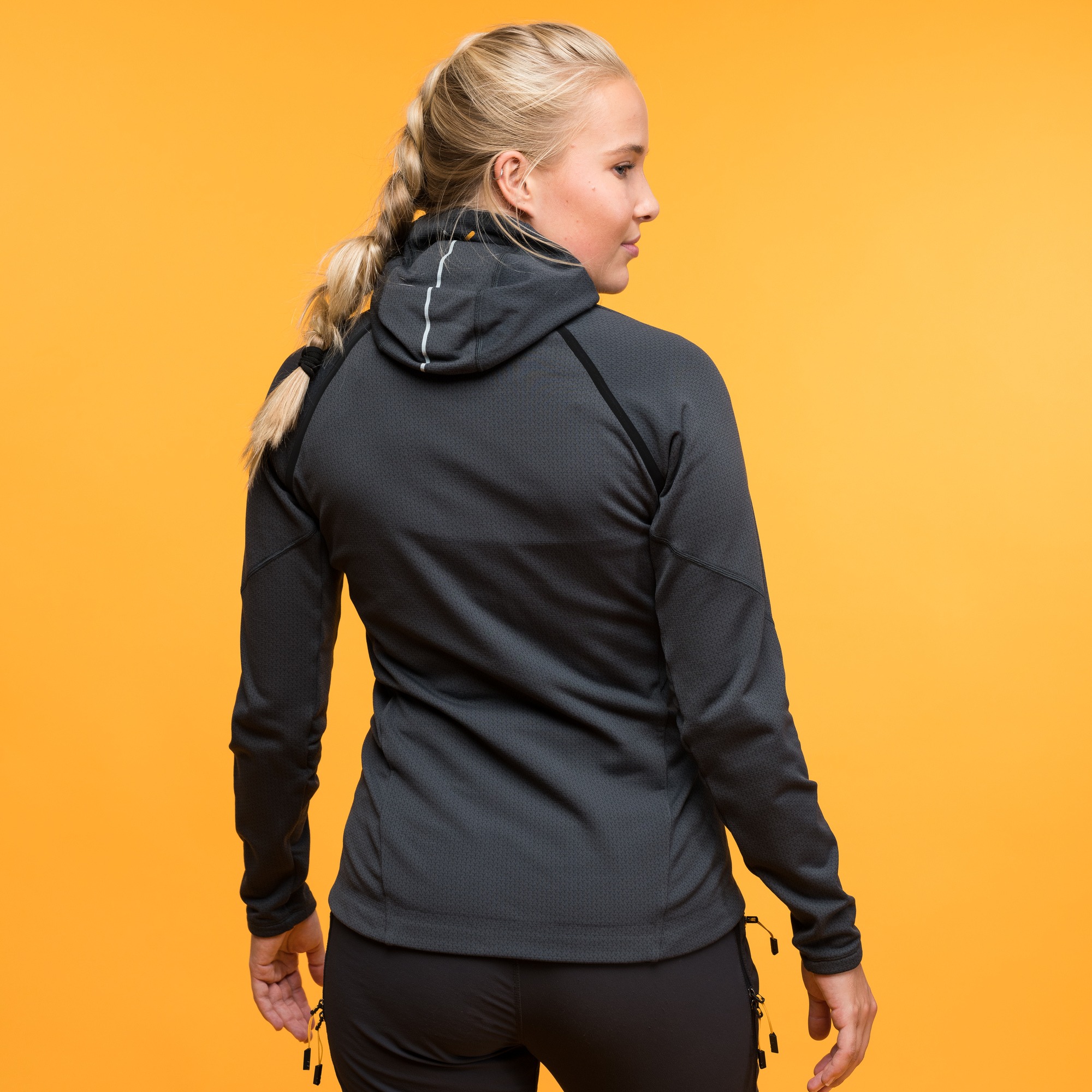 Y MountainLine Wooltech Midlayer Jacket Dame Dark Shadow Grey