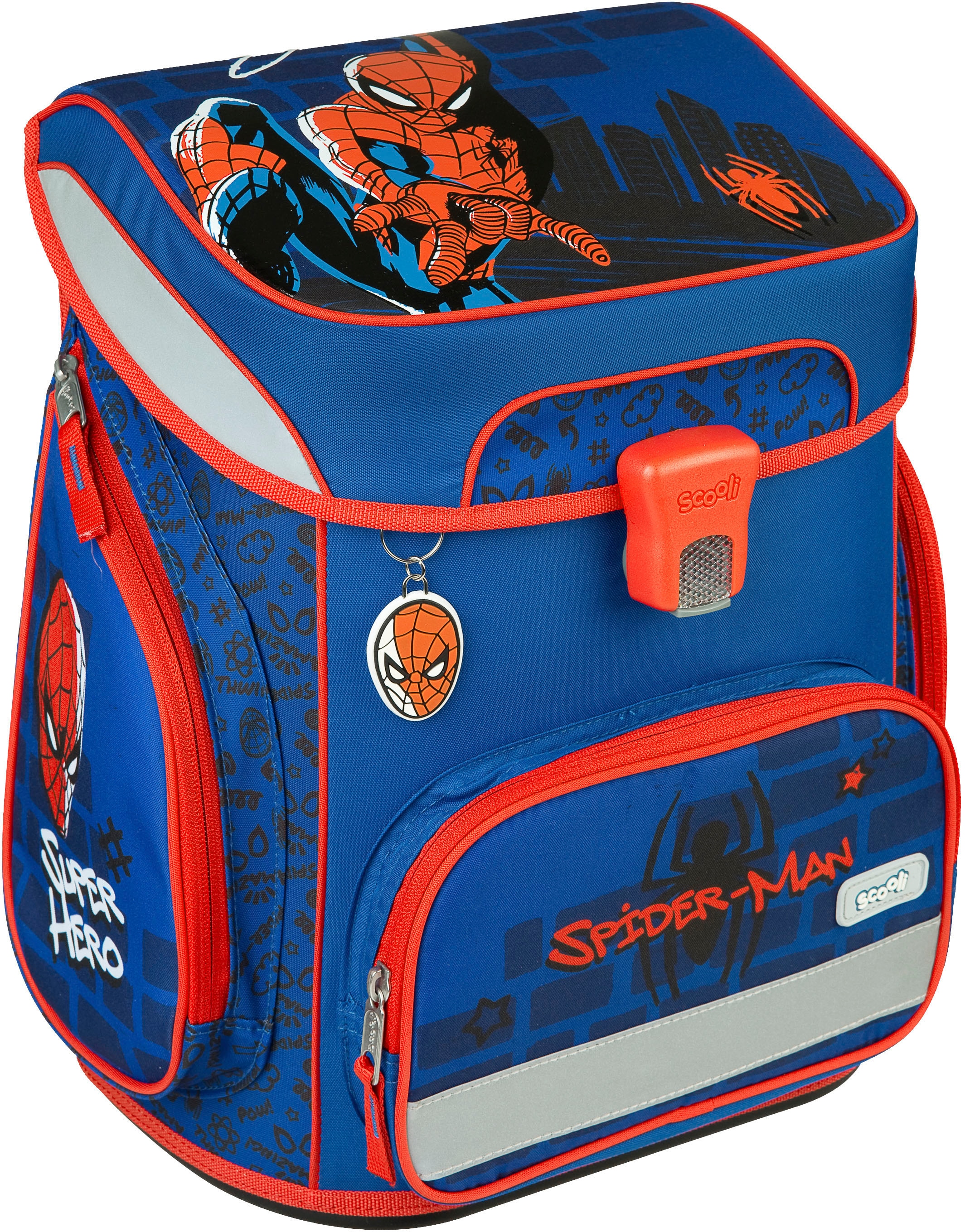 Scooli Schulranzen »EasyFit, Spider Man« Reflektoren