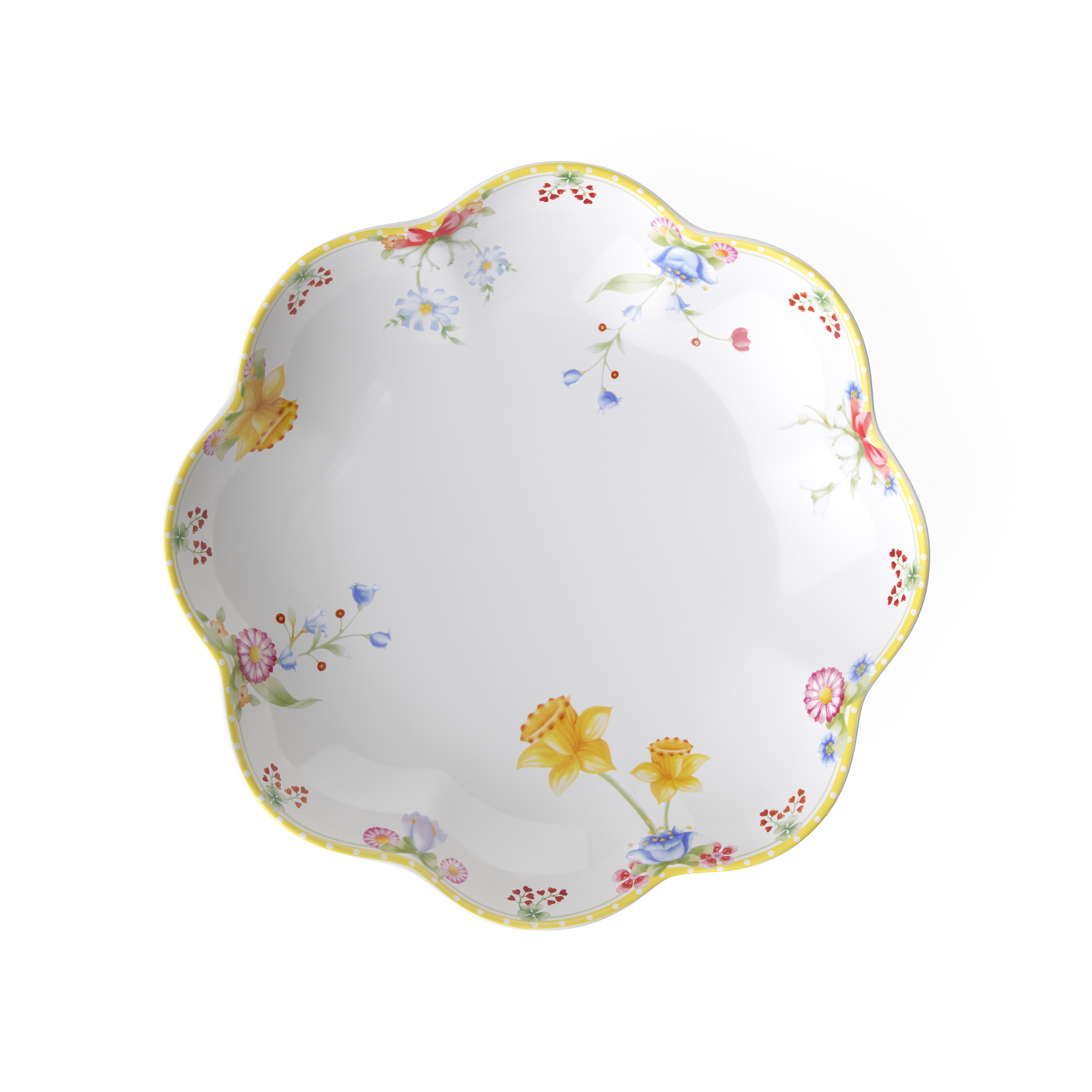 Spring Awakening Salad serving bowl Yellow, 11.2 oz, Premium Porcelain
