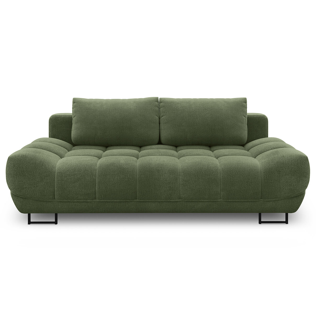 Windsor & Co Canapé convertible avec coffre de rangement Cirrus vert - 215x112x90 cm